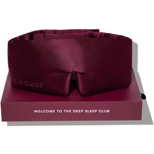 DROWSY Silk Sleep Mask - Face-Hugging, Padded Cocoon for Luxury Sleep in Total Darkness - 100% Pure Mulberry Silk (La Vie En Rouge)