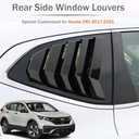 LEXLEY Racing Style Rear Side Window Louvers Air Vent/Louvers Scoop Cover Blinds For Honda CRV 2017 2018 2019 2020 2021 2022-Bright black