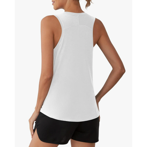 OYANUS Women's Summer Workout Tops Sleeveless Racerback Athletic Tank Top High Neck Loose Fit Running Gym Yoga Shirts M