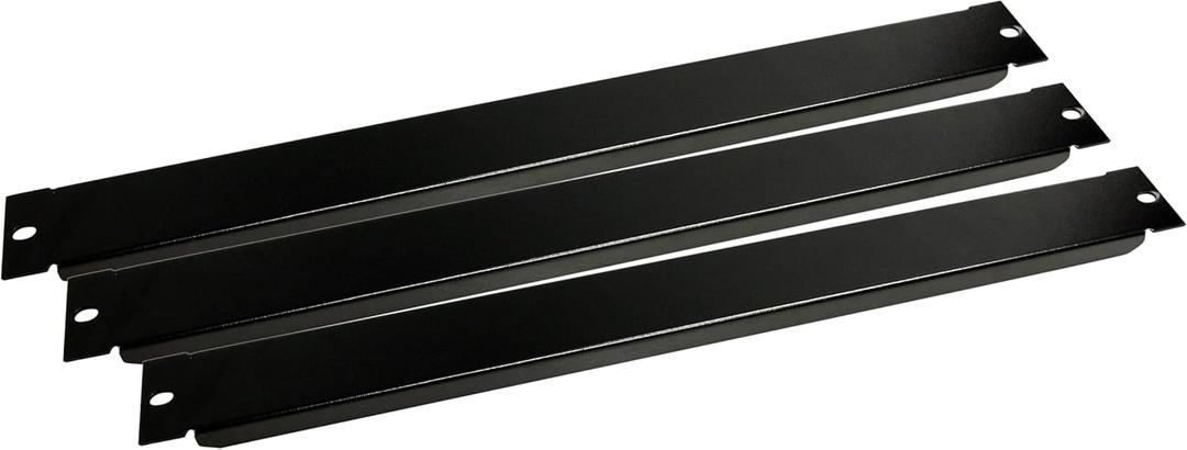 StarTech.com 1U Blanking Panel - Metal Rack Mount Filler Panel - for 19in Server Rack Enclosure or Cabinet - Steel - Black (BLANKB1) (Pack of 3)
