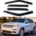 IG Window Visors Fit for 2011-2021 Jeep Grand Cherokee, Out-Channel Rain Guards Vent Wind Deflectors 4PC, Car Accessories for 11-21 Grand Cherokee (Excludes L Model)