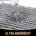 OLANLY Thick Large Bathroom Rugs 44x32, Extra Soft Absorbent Chenille Bath Rugs, Rubber Backing, Machine Wash Dry, Bath Mats for Bathroom Floor, Tub and Shower, Home Decor Accessories, Grey