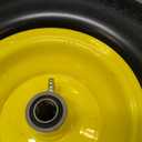 GICOOL Flat Free Lawn Mower Tire and Wheel with Bearing Bore 3/4" or 5/8", 13x5.00-6 Smooth Tread Tire, 3.25"-5.9" Centered Hub, 2 PCS