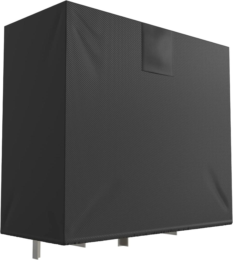 Mini Split Air Conditioner Covers for Outside Units, Rectangular A/C Condenser Cover for Outdoor Compressor Defender with Vent Hole Fits Up to 37.8 x 16.5 x 32.6 Inches
