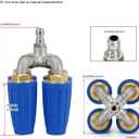 4-in-1 Turbo Nozzle Pressure Washer Tip with Gloves, 2.5 Orifice Quadruple Turbine Nozzle, 360 Rotating with 1/4" Quick Connector for Pressure Washer, 4000 PSI