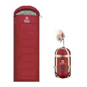 ECOOPRO Warm Weather Sleeping Bag - Portable, Waterproof, Compact Lightweight, Comfort with Compression Sack - Great for Outdoor Camping, Backpacking & Hiking-83 L x 30" W Fits Adults Wine Red