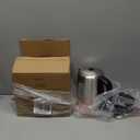 Electric Stainless Steel Kettle for Tea and Coffee, BPAFree, Fast Boiling, Auto ShutOff, 1 Liter, 1500W, Black and Silver