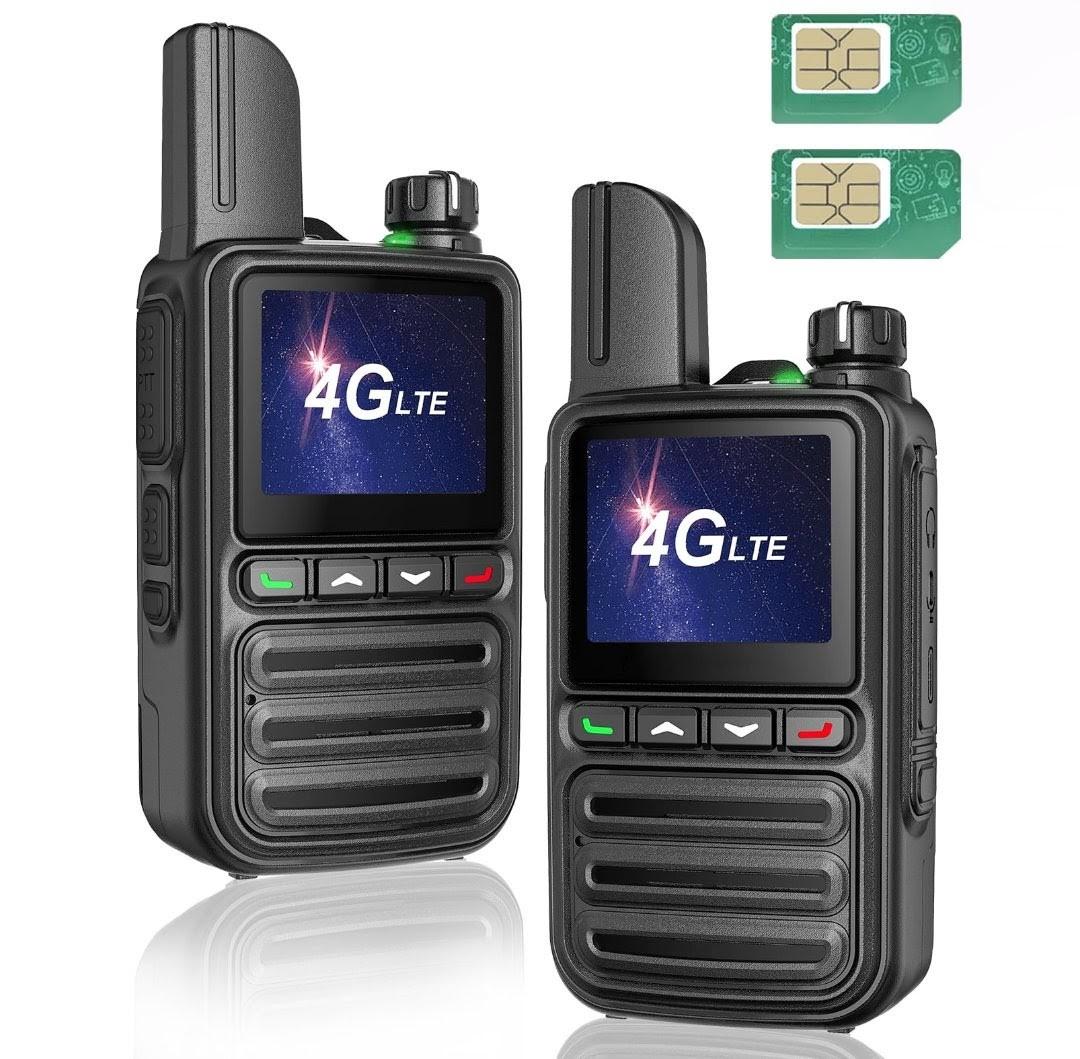 Kayotom Global Unlimited Range 4G LTE Walkie Talkies with SIM, Long Distance Two-Way Radios, Nationwide PTT, 2-Pack
