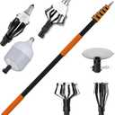 5-20FT Telescoping Light BulExtendable Pole, 26FT Reach with Bulb Gripper & Removal Tool, Upgraded Extension Pole with Flip-Lock & Screw Lock Design