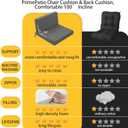 Outdoor Cushions for Patio Furniture, Outdoor Seat and Back Cushion, Waterproof Hampton Bay Deep Seat Replacement Couch Cushions for Garden Lawn, 28.5x28.5 Grey