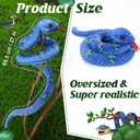 MGZTTHW Giant Stuffed Snake, Lifelike Plush Animal, 110 in Large Toy Snake for Kids, Perfect for Birthday Presents & Parties
