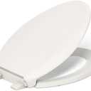 KOHLER CACHET Nightlight Soft Close Toilet Seat Elongated, ReadyLatch, Grip-Tight Hardware, Biscuit