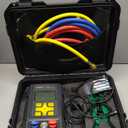 Digital Manifold Gauges HVAC for 92 Refrigerant Digital Gauges HVAC pressure&Temp Test Air Conditioning Tools & Equipment Supercooling/Superheating Test,for Cold Storages/Refrigerators AC Recharge Kit (5.7"9.4")