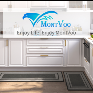 MontVoo Kitchen Rugs Rubber Non-Slip Kitchen Rugs and Mats,Washable Kitchen Mats for Floor,Absorbent Kitchen Runner Hallway, Laundry Room, in Front of Sink 19.5 x 46, 31.5 x 19.5