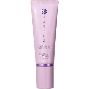 TATCHA The Milky Sunscreen, Broad Spectrum SPF 50+ PA+++ | Daily Light-Weight Sun Protection with No White Cast | Visible Sun Damage Correction for All Skin Types with Ectoin, Vitamin E, and Aloe