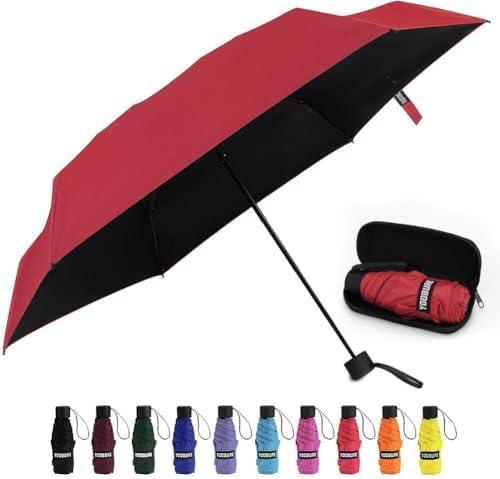 Yoobure Small Mini Umbrella with Case Light Compact Design Perfect for Travel Lightweight Portable Parasol Outdoor Sun&Rain Umbrellas