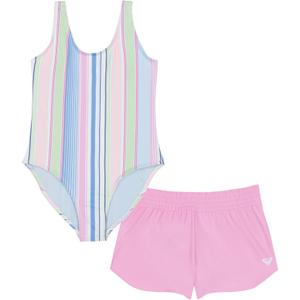 Roxy Girls' One-Piece Swimsuit with UPF 50+ Sun Protection, Quick Drying Bathing Suit (14, Lilac Salty Stripe) Roxy Girls' One-Piece Swimsuit with UPF 50+ Sun Protection, Quick Drying Bathing Suit (14, Lilac Salty Stripe)