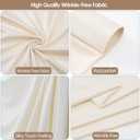 ESGOTBME 40x10ft Wrinkle Free Ivory Backdrop Curtain for Parties Soft Polyester and Nylon Fabric Drapes Wedding Birthday Party Decorations Background for Photography 5x10ft,8 Panels