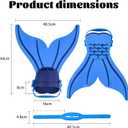 DNFUN Mermaid Fin,Adjustable Mermaid Swim Fin for Swimming Training Girl , Kid Monofin, One Size
