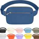 2 x Fashion Fanny Bag-Waist Pack With Adjustable Belt Bag-Unisex Crossbody Pack For Travel Running Hiking-Blue