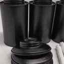 12oz Torch Replacement Canisters - 4 Pack Bamboo Torch Fuel Canister Torches Cans With Wicks and Covers, Refillable Metal Tabletop Lantern For Garden, Patio, Luau Party