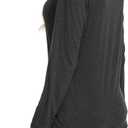 Womens Shirts Long Sleeve Cowl Neck Tops Basic Dressy Casual Sweatshirts Loose Fit Sweater Fall Fashion Trendy 2024 Blouse (Black, S)