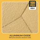 S SATC 1/4 Sheet Sandpaper 100PCS 40 Grit Aluminum Oxide Hook and Loop Sandpaper 5.5" x 4.5" for Palm Sander Wood Metal Plastic