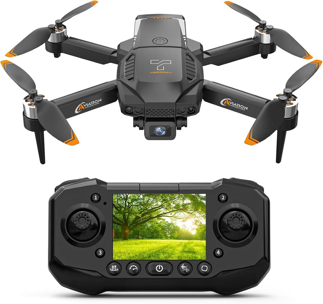 F205 Drone with 2.4" Screen, Brushless Motor FPV Drone with Camera for Adult, Auto-Hover, Gesture Control, 8GB SD Card with Card Reader, One-Key Start for Beginner