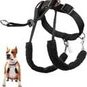 Sporn Original Training Dog Halter Harness, Medium Size No Pull Harness for Dogs with Black Padded Sherpa Sleeves, Breathable Dog Head Halter Harness, Provides to All Medium Breeds