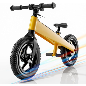 Electric Bike for Kids, Electric Balance Bike for Ages 3-8 Years Old,Kid Electric Motorcycle with 2 Speed Modes,Push-Button Brakes,12 Inch Dirt Off-Road Tire and Adjustable Seat, Yellow