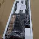 Swivel TV Stand with Mount and Power Outlet, Entirement Center, Black TV Console Table