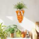 KI Store Tulip Carrot Wreath Orange Carrot Swag Easter Door Decoration Spring Decor for Door Window