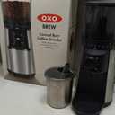 OXO Brew Conical Burr Coffee Grinder - Silver, Stainless Steel Burrs, One-Touch Automatic Smart Grind