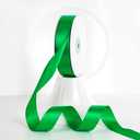 MEEDEE Emerald Ribbon 1 Inch Emerald Green Satin Ribbon Lux Satin Double Faced Satin Ribbon by 50 Yards Polyester Green Wrapping Ribbon for Crafts, Satin Wedding, Flower Bouquet, Holiday Decorating, Pack of 2
