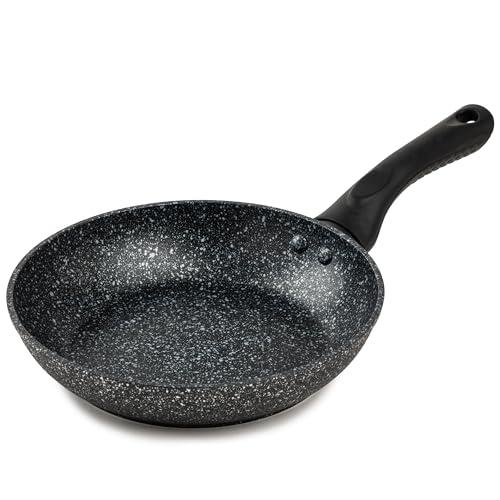 Brooklyn Steel Co. Milky Way Nonstick Aluminum Forged Silicone Handle Fry Pan - 8" - Black