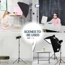 EMART 7 Ft Light Stand for Photography, Portable Photo Video Tripod Stand, 2 Pack Lighting Stand with Carry Case for Speedlight, Flash, Softbox,Strobe Light, Camera, Photographic Portrait