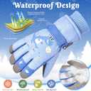 Children Ski Gloves Kids Waterproof Winter Outdoor Snowboard Warm Gloves for Boys Girls