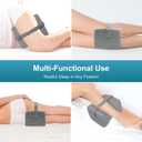 Knee Pillow for Side Sleepers, Memory Foam Leg Pillow for Side Sleeping, Cooling Knee Pillow with Strap for Hip Pain, Back Pain, Sciatica Pain Relief, Spine Alignment (Square-Grey)