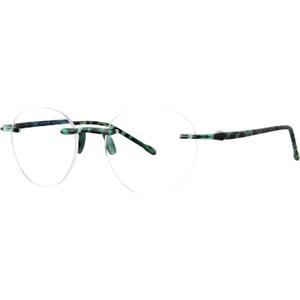 Scojo New York Gels P3 Round Reading Glasses, Ultra-Lightweight Rimless Readers For Women And Men, Scratch Resistant (Mint Licorice) 2.5