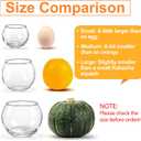 PINIWON Set of 12 Clear Glass Tealight Candle Holder, 3'' H x 3.9'' W, Small Bubble Vases, Round Bowl Votive Candle Holders Bulk for Wedding Table Centerpiece Home Decor