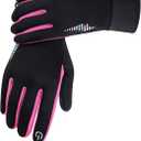 SIMARI Kids Winter Gloves Touchscreen Water-Resistant Warm Thermal for Boy Girl Toddler Cycling Running Ski Snow Cold Weather, Small (4-6 years), Carmine Rose