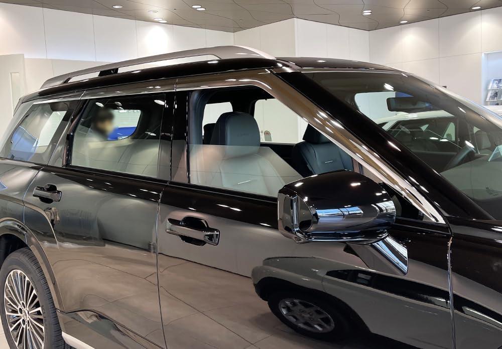 Chrome Side Window Wind Deflectors 6pcs Compatible with 2026 Palisade