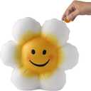 SOBEIT Piggy Bank for Girls Boys Kids, Cute Smiley Flower Piggy Bank, 7.87inch Ceramic Coin Bank Money Bank for Birthdays, Christmas, Baby Shower, Newborn Keepsake, Back-to-School Gift, Nursery Decor