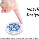 AD Car Coasters Set of 6 Drink- Absorbing Round Ceramic Stone Coaster with a Finger Notch for Easy Removal Cork Base for Auto Cupholder Accessories Keep Vehicle Clean