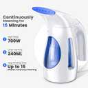 HiLIFE Steamer for Clothes, Portable Handheld Design, 240ml Big Capacity, 700W, Strong Penetrating Steam, Removes Wrinkle, for Home, Office(ONLY FOR 120V) (Ocean Blue)