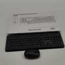 Wireless Keyboard and Mouse Combo, Full Size Silent Ergonomic Keyboard and Mouse, Long Battery Life, Optical Mouse, 2.4G Lag-Free Cordless Mice Keyboard for Computer, Mac, Laptop, PC, Windows (Black)