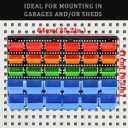 Wall Mounted Storage Bins Parts Rack 4 Colors Garage Plastic Shop Tool Organizer, ABS Plastic Garage Rack, Screw Storage 30 Bins