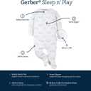 Gerber Baby-Girls 4 Pack Sleep 'N Play Footie (Pink) 0-3 Months