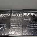 LMGOV Motivational Office Wall decor for Men, 12" x16" Success Wall Art for Bedroom, Black and White Canvas Painting for Bathroom, Positive Poster for Dorm, College, Gym (Persistence Determination and Success III)