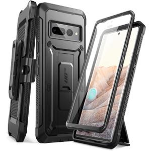 SUPCASE Unicorn Beetle Pro Series Case for Google Pixel 7 Pro (2022 Release), Full-Body Rugged Belt-Clip & Kickstand Case with Built-in Screen Protector (Black)